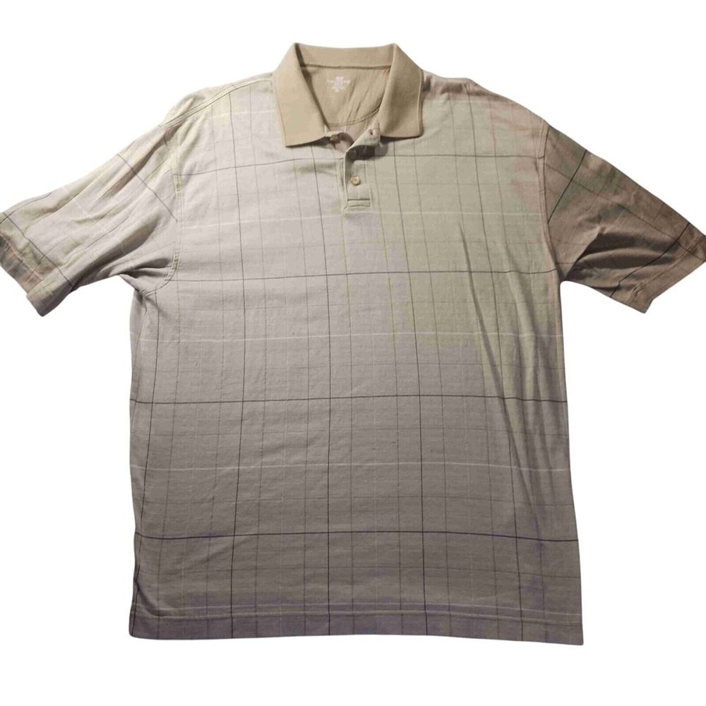 Dockers Men's Golf Polo Shirt XL‎ Casual Preppy Office Plaid Classic Summer